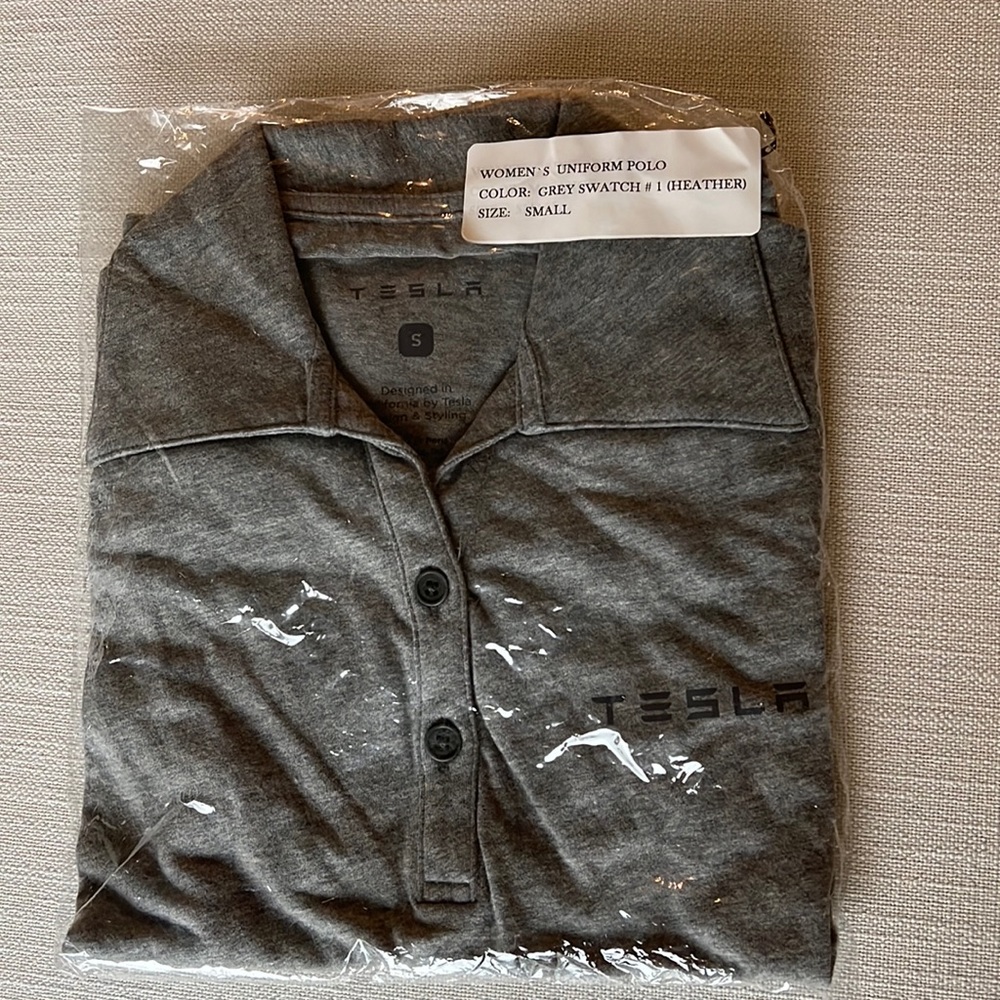 Tesla women’s polo size S made for Tesla employees. Brand new in wrapping.